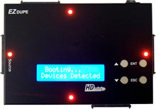 Load image into Gallery viewer, 1 to 3 SATA Hard Drive Duplicator - 3.5" & 2.5" HDD Cloner (up to 150MB/s) & SSD Storage Copier with DoD Compliant Data Eraser (DM-HS0-4H3B)