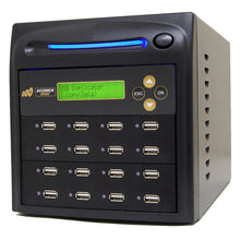 Load image into Gallery viewer, Acumen Disc 1 to 15 USB Drive Duplicator - Multiple Flash Memory Copier / SSD / External Hard Drive Clone (Up to 35mbps) & Sanitizer (DoD Compliant) - AD15-USB
