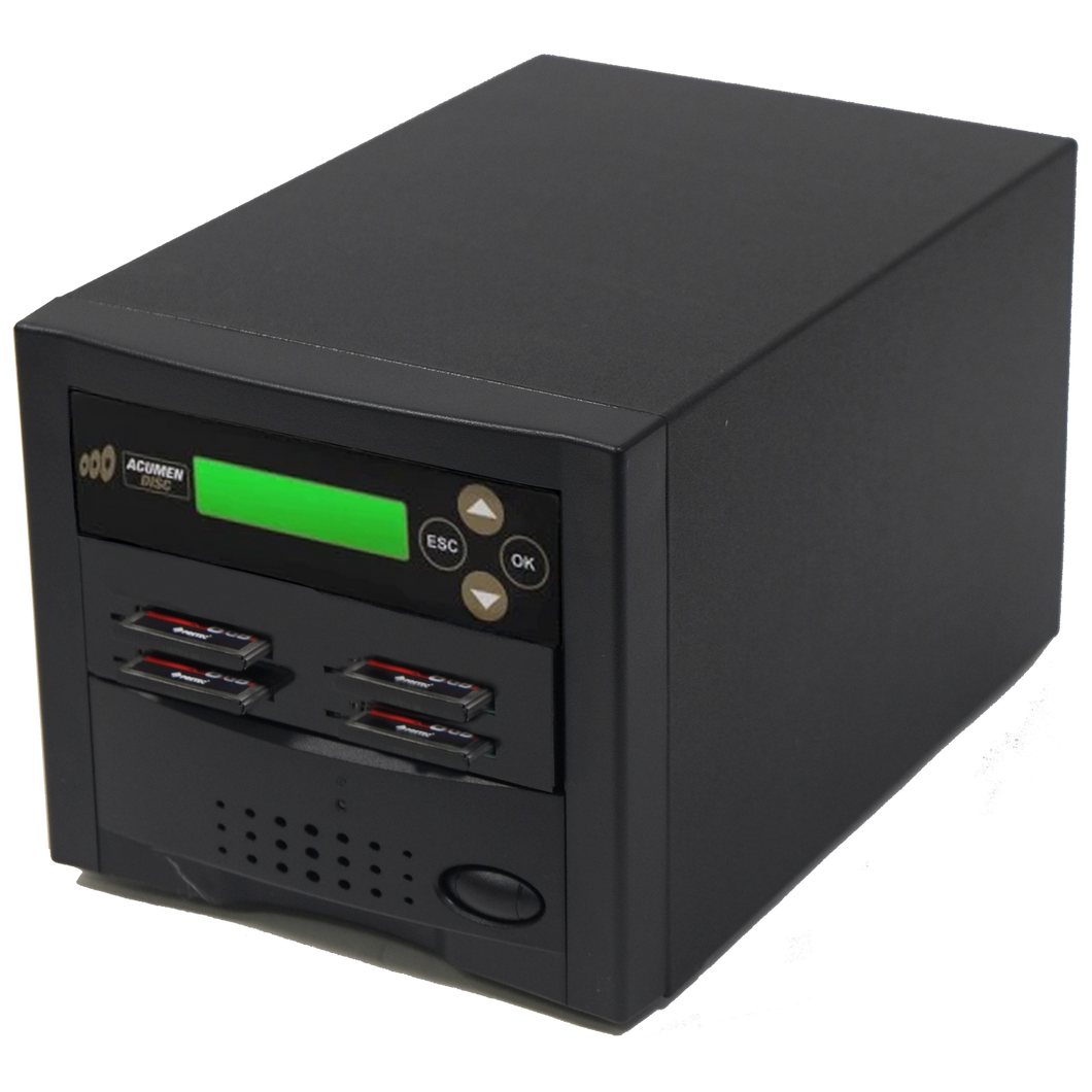 Acumen Disc 1 to 3 CFAST Duplicator - Multiple CompactFAST Flash Drive Memory Card Copier (Up to 150mbps) with DoD compliant Erase Mode