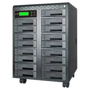 Acumen Disc 1 to 16 SATA III Hard Drive Duplicator (up to 600MB/s) - Multiple 3.5" & 2.5" HDD & SSD Memory Card Copier & Sanitizer (DoD Compliant)