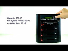 Load and play video in Gallery viewer, Acumen Disc 1 to 5 SATA III Hard Drive Duplicator (up to 600MB/s) - Multiple 3.5" & 2.5" HDD & SSD Memory Card Copier & Sanitizer (DoD Compliant) - H05-SATA3