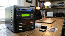 Load image into Gallery viewer, Acumen Disc 1 to 15 SD 3.0 Duplicator - Multiple Secure Digital & MicroSD Micro Flash Drive SDHC SDXC Memory Card Reader & Copier (Up to 100MBps) - AD15-SDC100