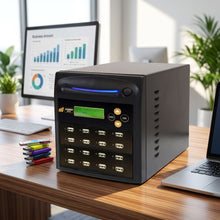 Load image into Gallery viewer, Acumen Disc 1 to 15 USB Drive Duplicator - Multiple Flash Memory Copier / SSD / External Hard Drive Clone (Up to 35mbps) & Sanitizer (DoD Compliant) - AD15-USB