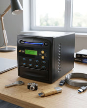 Load image into Gallery viewer, Acumen Disc 1 to 7 USB 3.1 Gen 1 Type-A Flash Drive Duplicator - Multiple Media Copier Clone (Up to 150MB/sec) & Sanitizer (DoD Compliant) - AD07-USB150
