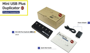 (New Update) 1 to 4 USB Duplicator - Multiple Flash Memory Clone Copier 45mb/Sec (Mini USB Plus MKII)