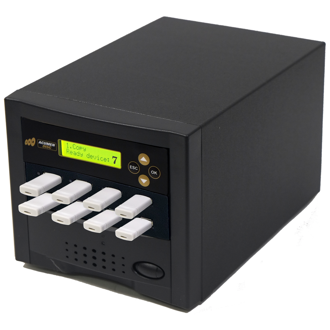 Acumen Disc 1 to 7 USB Drive Duplicator - Multiple Flash Memory Copier / SSD / External Hard Drive Clone (Up to 35mbps) & Sanitizer (DoD Compliant)