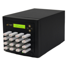 Load image into Gallery viewer, Acumen Disc 1 to 15 USB Drive Duplicator - Multiple Flash Memory Copier / SSD / External Hard Drive Clone (Up to 35mbps) & Sanitizer (DoD Compliant) - AD15-USB