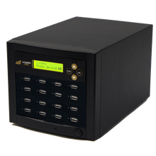 Load image into Gallery viewer, Acumen Disc 1 to 15 USB Drive Duplicator - Multiple Flash Memory Copier / SSD / External Hard Drive Clone (Up to 35mbps) & Sanitizer (DoD Compliant) - AD15-USB