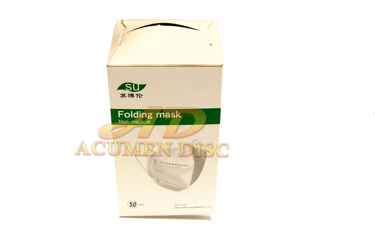 KN95 Folding Mask for Face Cover with Ear Loops (Box of 50