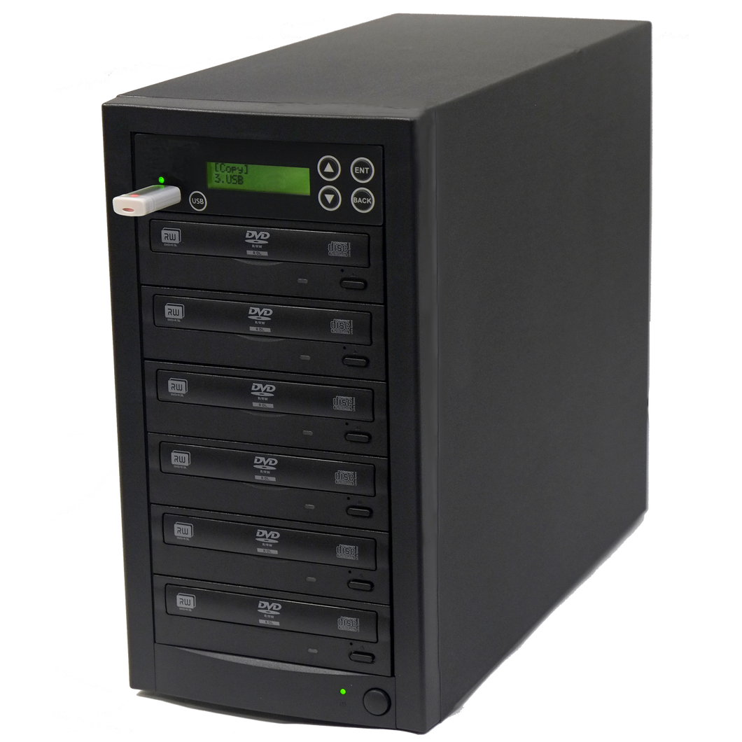 Acumen Disc USB to 5 Disc Duplicator - Flash Media / Disc to Multiple Discs (DVD/CD) Copier Tower System