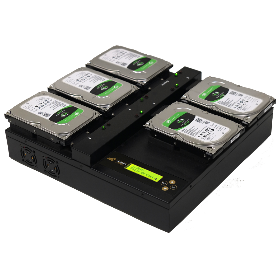Acumen Disc 1 to 4 Flatbed SATA II Hard Drive Duplicator (up to 300MB/s) - Multiple HDD & SSD Memory Card Copier & HDD Sanitizer (DoD Compliant)