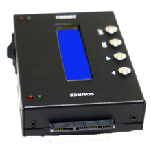 Load image into Gallery viewer, 1 to 1 SATA Hard Drive Duplicator - 3.5" & 2.5" HDD Cloner (up to 150MB/s) & SSD Storage Copier with DoD Compliant Data Eraser (DM-HS0-2H1B)