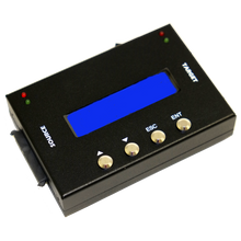Load image into Gallery viewer, 1 to 1 SATA Hard Drive Duplicator - 3.5" & 2.5" HDD Cloner (up to 150MB/s) & SSD Storage Copier with DoD Compliant Data Eraser (DM-HS0-2H1B)