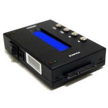 Load image into Gallery viewer, 1 to 1 SATA Hard Drive Duplicator - 3.5" & 2.5" HDD Cloner (up to 150MB/s) & SSD Storage Copier with DoD Compliant Data Eraser (DM-HS0-2H1B)
