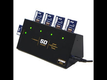 Load and play video in Gallery viewer, Acumen Disc SD Trident - 1 to 4 Secure Digital / TF / MicroSD Compact AutoStart Duplicator (DM-ACM-5SD04B)