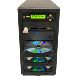 Acumen Disc 1 to 2 DVD Multimedia Backup Duplicator - Flash Media (CF / SD / USB / MMS) to Multiple Discs (DVD/CD) Copier Tower System