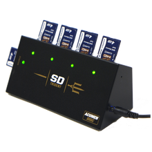Load image into Gallery viewer, Acumen Disc SD Trident - 1 to 4 Secure Digital / TF / MicroSD Compact AutoStart Duplicator (DM-ACM-5SD04B)
