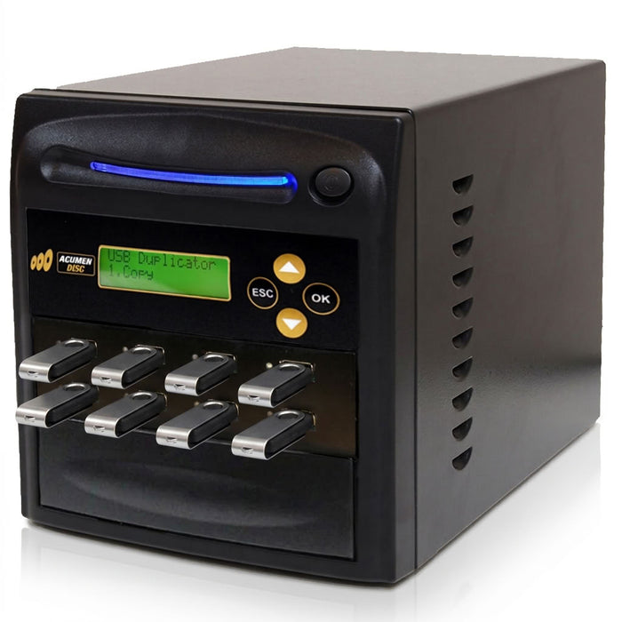 Acumen Disc 1 to 7 USB Drive Duplicator - Multiple Flash Memory Copier / SSD / External Hard Drive Clone (Up to 35mbps) & Sanitizer (DoD Compliant) - AD07-USB