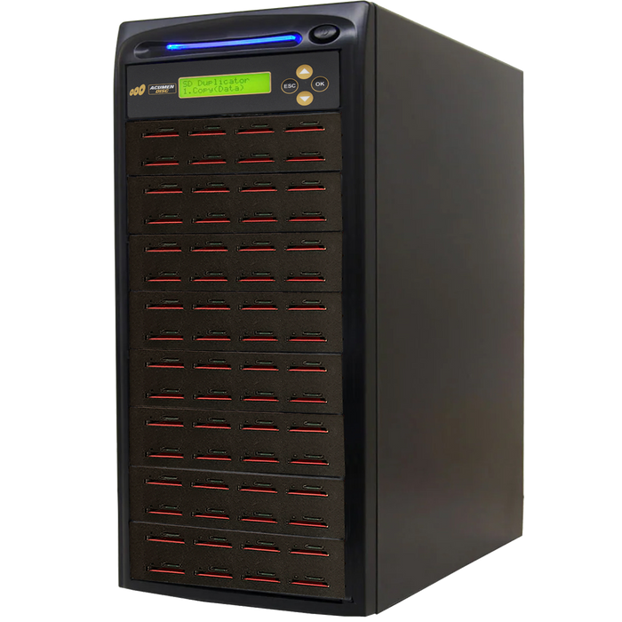 Acumen Disc 1 to 63 SD 3.0 Duplicator - Multiple Secure Digital & MicroSD Micro Flash Drive SDHC SDXC Memory Card Reader & Copier (Up to 100MBps) - AD63-SDC100