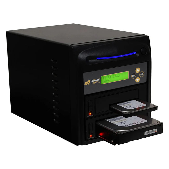 Acumen Disc 1 to 1 SATA II Hard Drive Duplicator (up to 300MB/s) - 3.5" &  2.5" HDD & SSD Memory Card Copier Duplicator & Sanitizer (DoD Compliant) - H01-SATA2