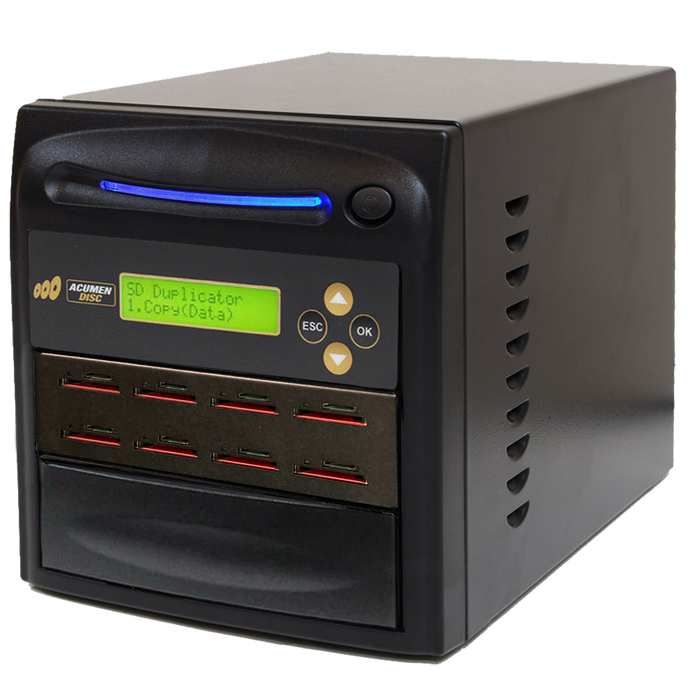 Acumen Disc 1 to 7 SD 3.0 Duplicator - Multiple Secure Digital & MicroSD Micro Flash Drive SDHC SDXC Memory Card Reader & Copier (Up to 100MBps) - AD07-SDC100