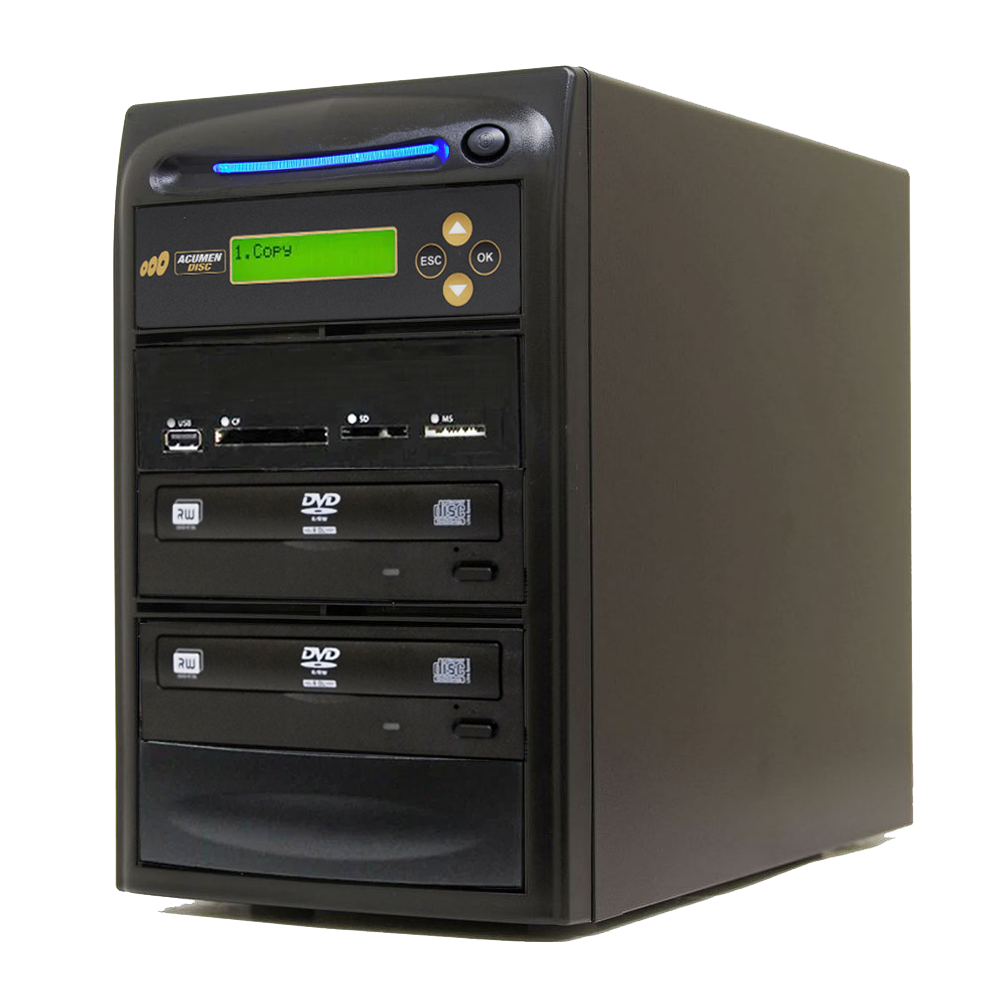 Acumen Disc 1 to 1 DVD Multimedia Backup Duplicator - Flash Media (CF / SD / USB / MMS) to Discs (DVD/CD) Copier Tower System (AD01-MM)
