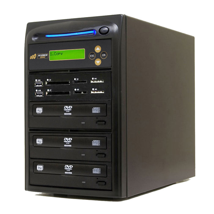 Acumen Disc 1 to 2 CrossOver Media & DVD Duplicator - Bi-Directional Multimedia Flash Memory Back-Up (CF SD MS USB) & Multiple Discs Copier (AD02-MMP)