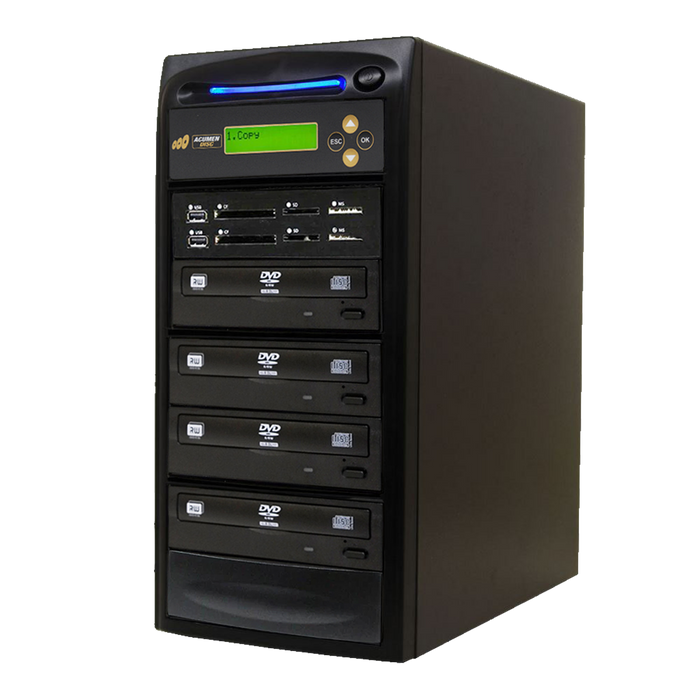 Acumen Disc 1 to 3 CrossOver Media & DVD Duplicator - Bi-Directional Multimedia Flash Memory Back-Up (CF SD MS USB) & Multiple Discs Copier (AD03-MMP)