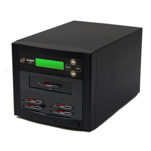 Acumen Disc 1 to 4 CFAST Duplicator - Multiple CompactFAST Flash Drive Memory Card Copier (Up to 150mbps) with DoD compliant Erase Mode (AD04-CFAST150)