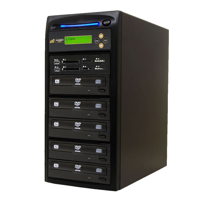 Acumen Disc 1 to 4 CrossOver Media & DVD Duplicator - Bi-Directional Multimedia Flash Memory Back-Up (CF SD MS USB) & Multiple Discs Copier (AD04-MMP)
