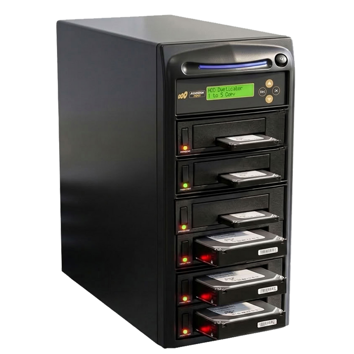 Acumen Disc 1 to 5 SATA II Hard Drive Duplicator (up to 300MB/s) - Multiple HDD & SSD Memory Card Copier & HDD Sanitizer (DoD Compliant) - H05-SATA2