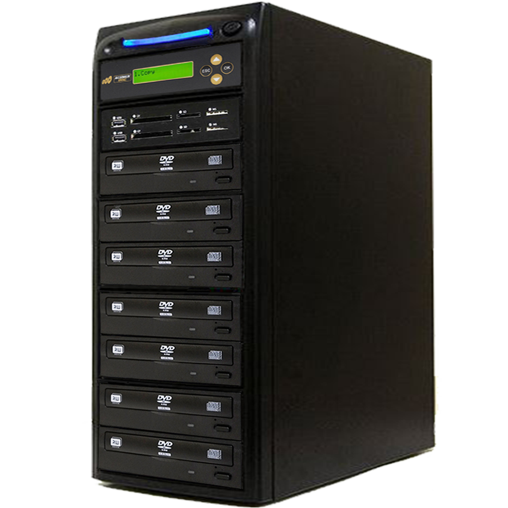 Acumen Disc 1 to 6 CrossOver Media & DVD Duplicator - Bi-Directional Multimedia Flash Memory Back-Up (CF SD MS USB) & Multiple Discs Copier (AD06-MMP)