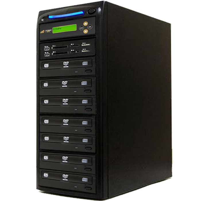 Acumen Disc 1 to 6 CrossOver Media & DVD Duplicator - Bi-Directional Multimedia Flash Memory Back-Up (CF SD MS USB) & Multiple Discs Copier (AD06-MMP)