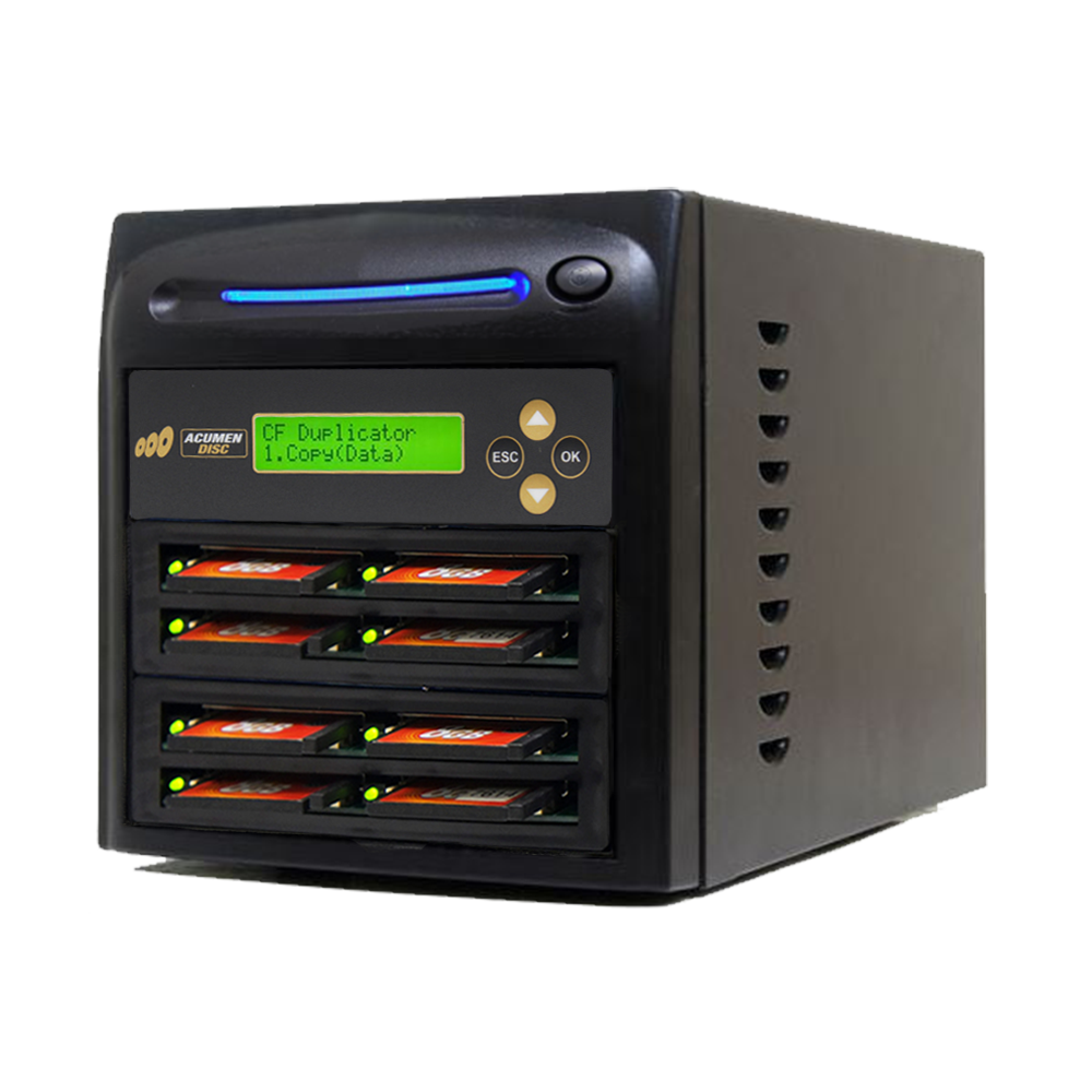 Acumen Disc 1 to 7 CF Card Duplicator - Multiple CompactFlash / MicroDrives Flash Drive Memory Reader Copier (Up to 35mbps) - AD07-CF