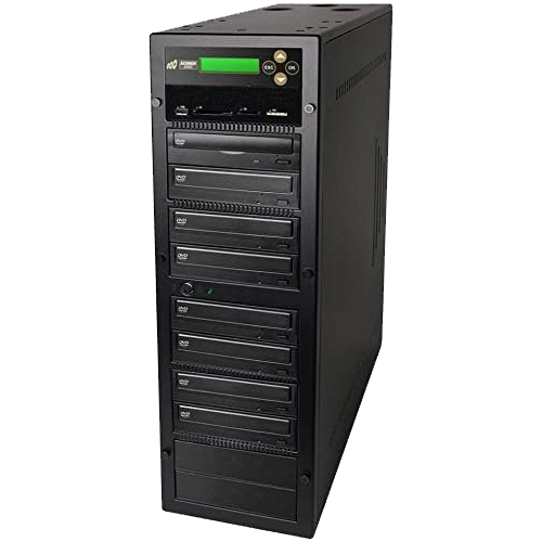 Acumen Disc 1 to 7 DVD Multimedia Backup Duplicator - Flash Media (CF / SD / USB / MMS) to Multiple Discs (DVD/CD) Copier Tower System (AD07-MM)
