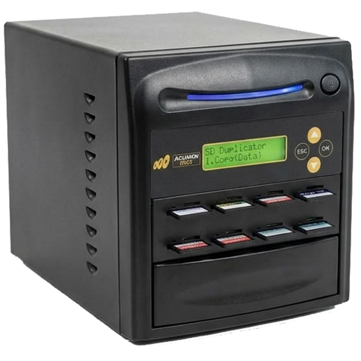 Acumen Disc 1 to 7 SD Duplicator - Multiple Secure Digital & MicroSD Micro Flash Drive SDHC SDXC Memory Card Reader & Copier (Up to 35mbps) - AD07-SDC