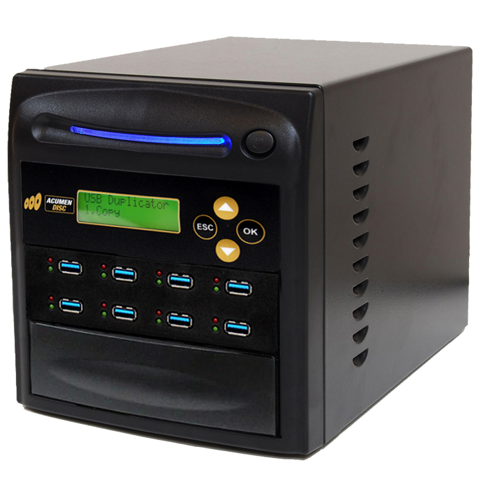 Acumen Disc 1 to 7 USB 3.0 / 3.1 Type-A Flash Drive Duplicator - Multiple Media Copier Clone (Up to 100MB/sec) & Sanitizer (DoD Compliant) - AD07-USB100