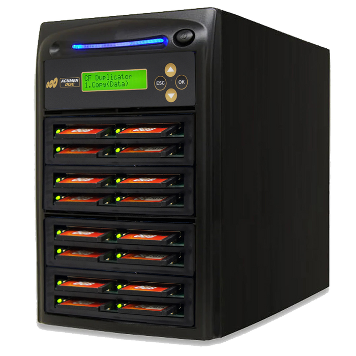 Acumen Disc 1 to 15 CF Card Duplicator - Multiple CompactFlash / MicroDrives Flash Drive Memory Reader Copier (Up to 35mbps) - AD15-CF