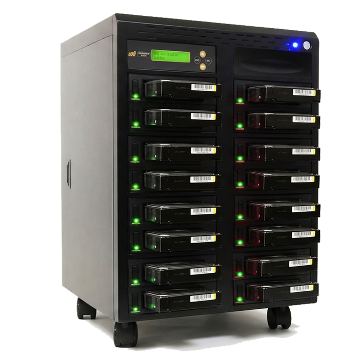 Acumen Disc 1 to 15 SATA II Hard Drive Duplicator (up to 300MB/s) - Multiple HDD & SSD Memory Card Copier & HDD Sanitizer (DoD Compliant) - H15-SATA2