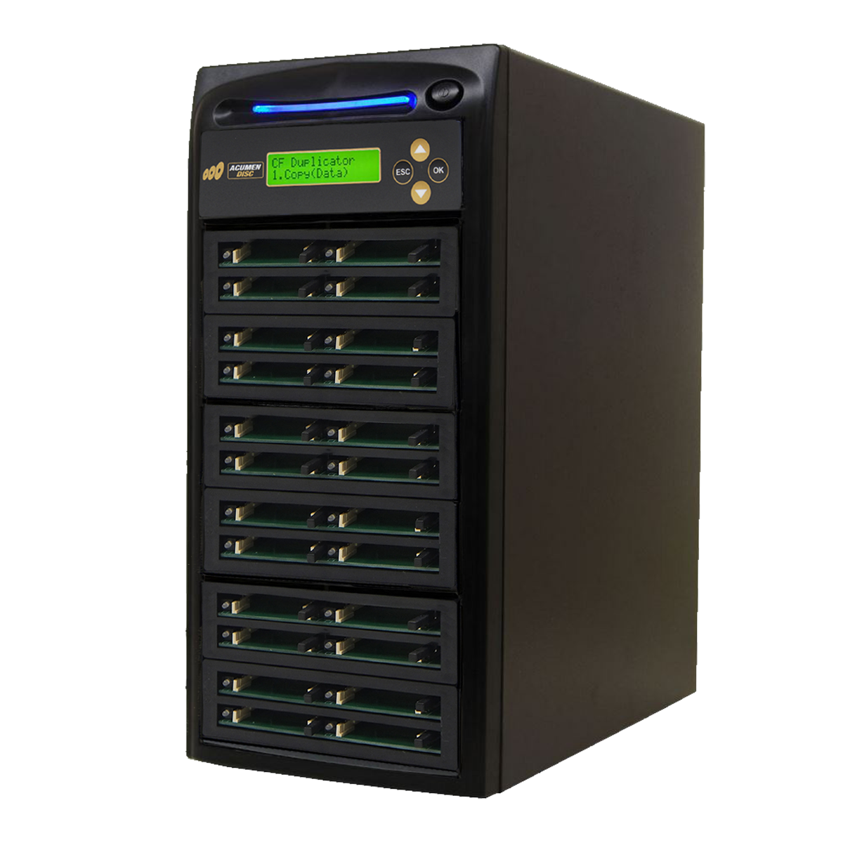 Acumen Disc 1 to 23 CF Card Duplicator - Multiple CompactFlash / MicroDrives Flash Drive Memory Reader Copier (Up to 35mbps) - AD23-CF