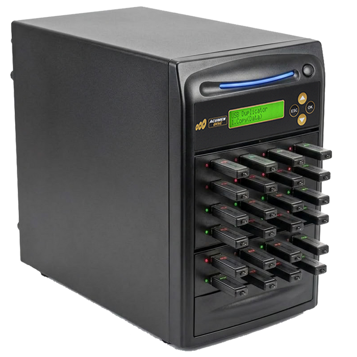 Acumen Disc 1 to 23 USB Drive Duplicator - Multiple Flash Memory Copier / SSD / External Hard Drive Clone (Up to 35mbps) & Sanitizer (DoD Compliant) - AD23-USB