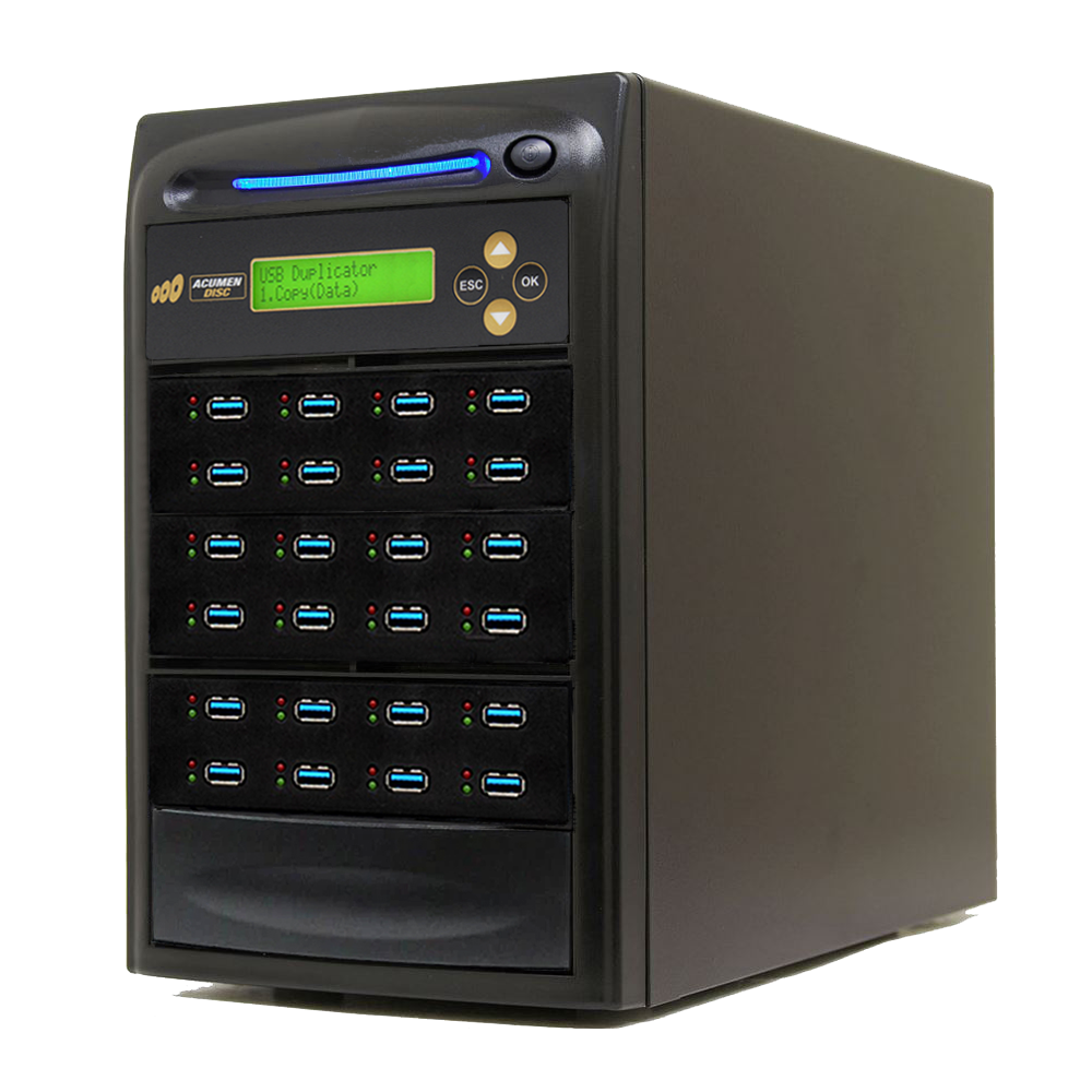 Acumen Disc 1 to 23 USB 3.0 / 3.1 Type-A Flash Drive Duplicator - Multiple Media Copier Clone (Up to 100MB/sec) & Sanitizer (DoD Compliant) - AD23-USB100