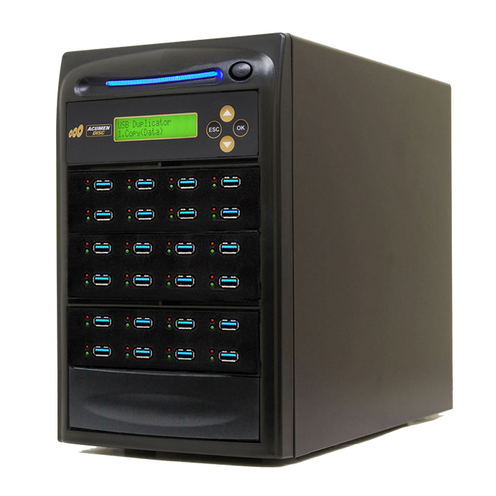 Acumen Disc 1 to 23 USB 3.0 / 3.1 Type-A Flash Drive Duplicator - Multiple Media Copier Clone (Up to 100MB/sec) & Sanitizer (DoD Compliant) - AD23-USB100
