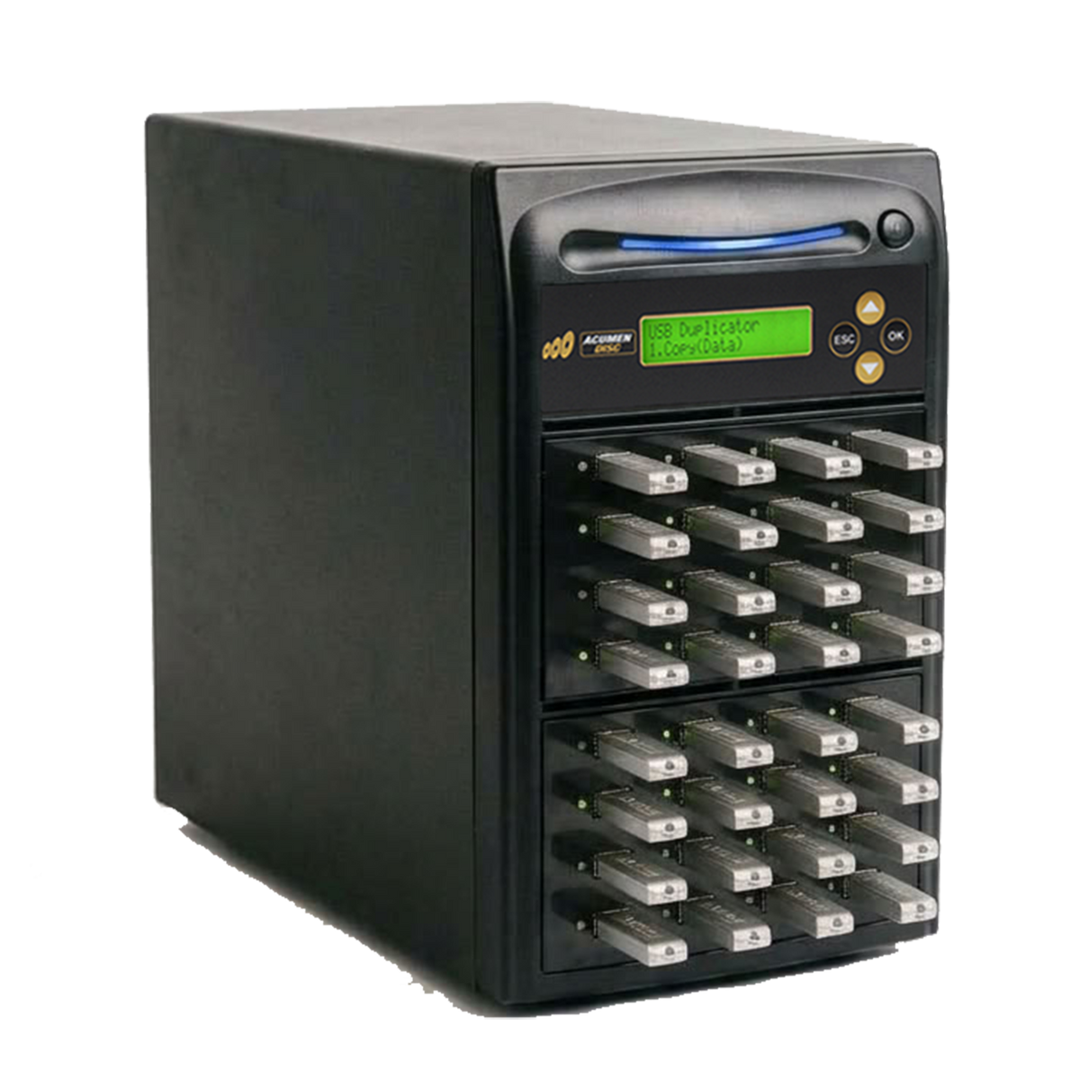 Acumen Disc 1 to 31 USB Drive Duplicator - Multiple Flash Memory Copier / SSD / External Hard Drive Clone (Up to 35mbps) & Sanitizer (DoD Compliant) - AD31-USB