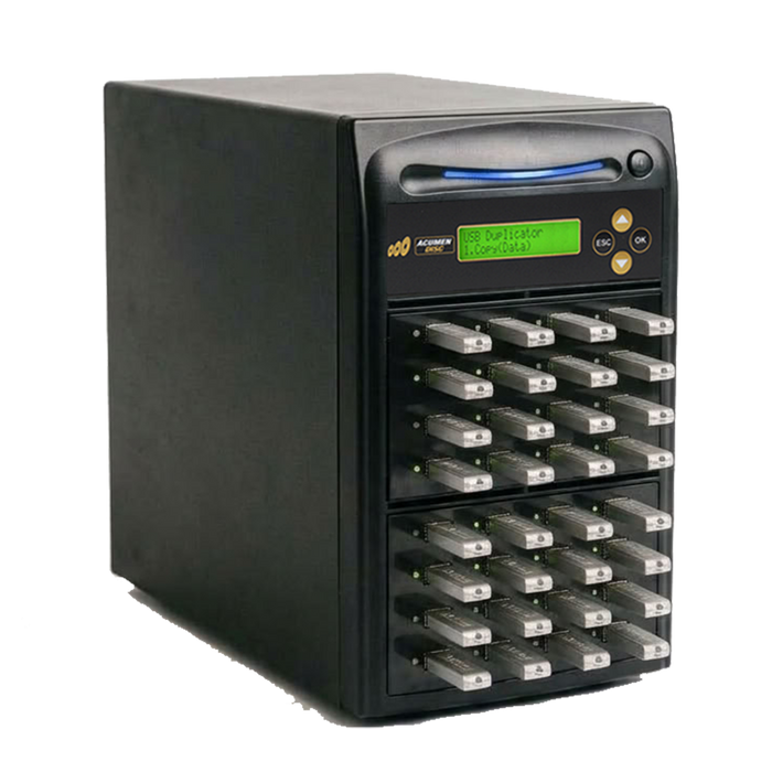 Acumen Disc 1 to 31 USB Drive Duplicator - Multiple Flash Memory Copier / SSD / External Hard Drive Clone (Up to 35mbps) & Sanitizer (DoD Compliant) - AD31-USB