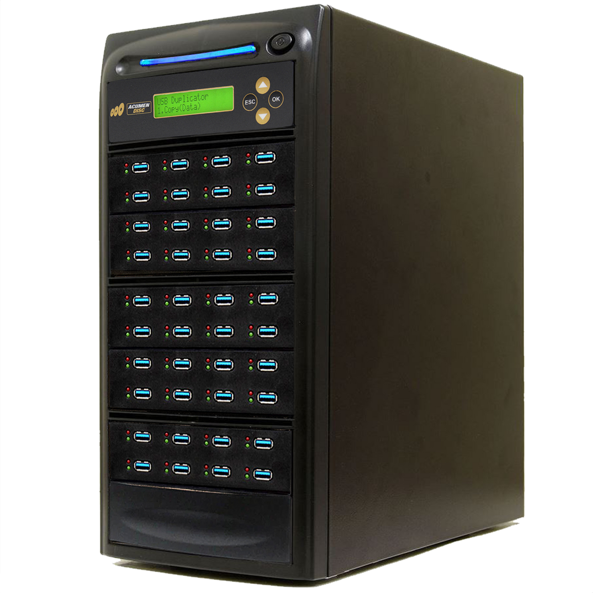 Acumen Disc 1 to 39 USB 3.0 / 3.1 Type-A Flash Drive Duplicator - Multiple Media Copier Clone (Up to 100MB/sec) & Sanitizer (DoD Compliant) - AD39-USB100