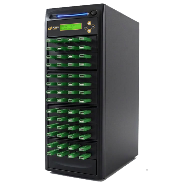Acumen Disc 1 to 55 USB 3.1 Gen 1 Type-A Flash Drive Duplicator - Multiple Media Copier Clone (Up to 150MB/sec) & Sanitizer (DoD Compliant) - AD55-USB150
