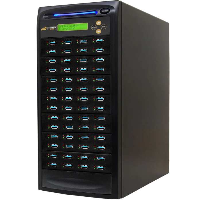 Acumen Disc 1 to 55 USB 3.0 / 3.1 Type-A Flash Drive Duplicator - Multiple Media Copier Clone (Up to 100MB/sec) & Sanitizer (DoD Compliant) - AD55-USB100