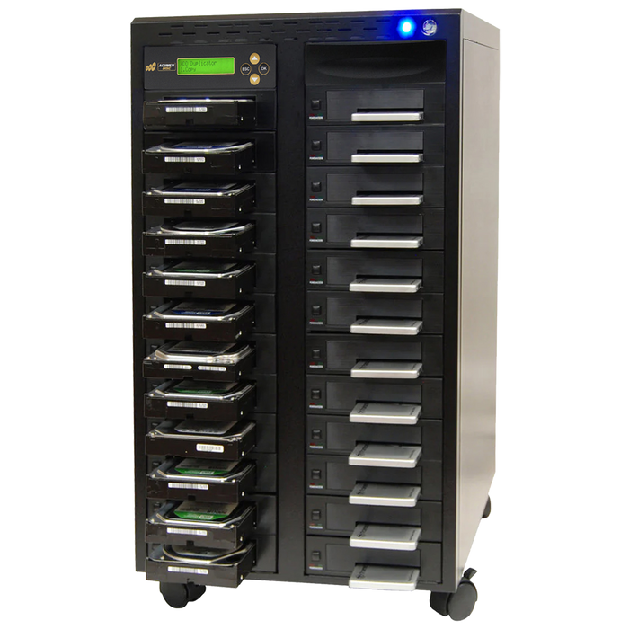 Acumen Disc 1 to 23 SATA Hard Drive Duplicator (up to 150MB/s) - Multiple HDD & SSD Memory Card Copier & HDD Sanitizer (DoD Compliant) - H23-SATA150