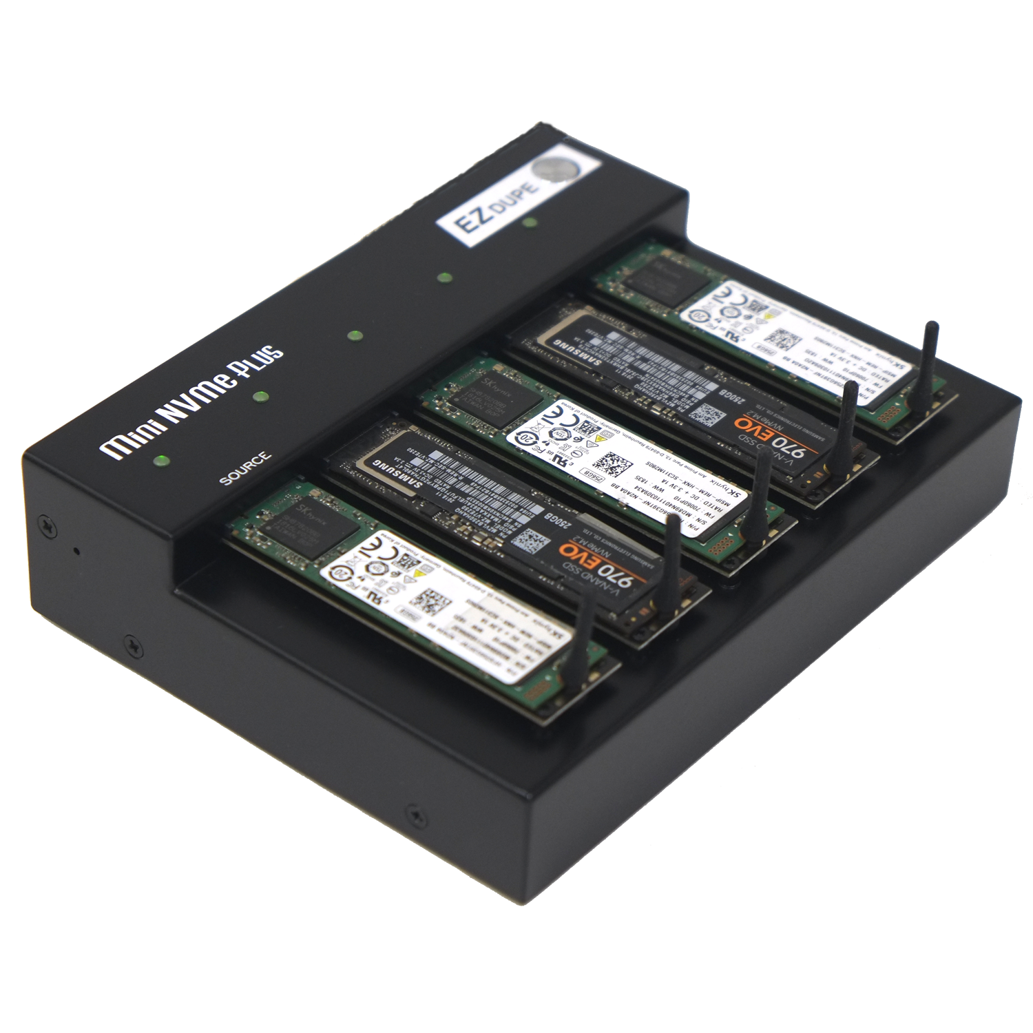 EZ Dupe 1 to 9 PCIe M.2 NVMe / M2 SATA SSD & Hard Drive Duplicator &  Sanitizer 36GB/Min 